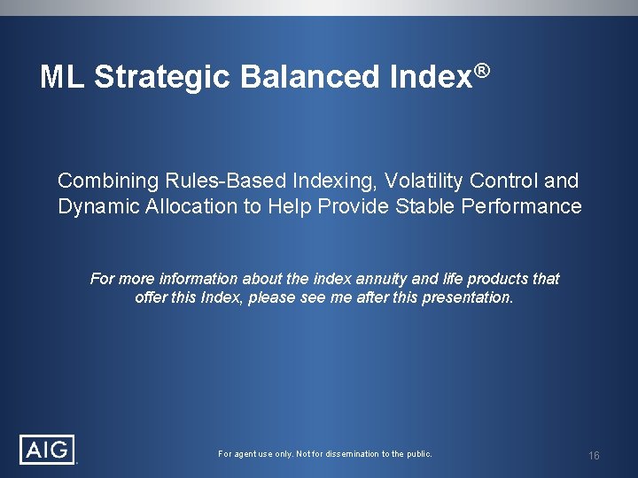 ML Strategic Balanced Index® Combining Rules-Based Indexing, Volatility Control and Dynamic Allocation to Help