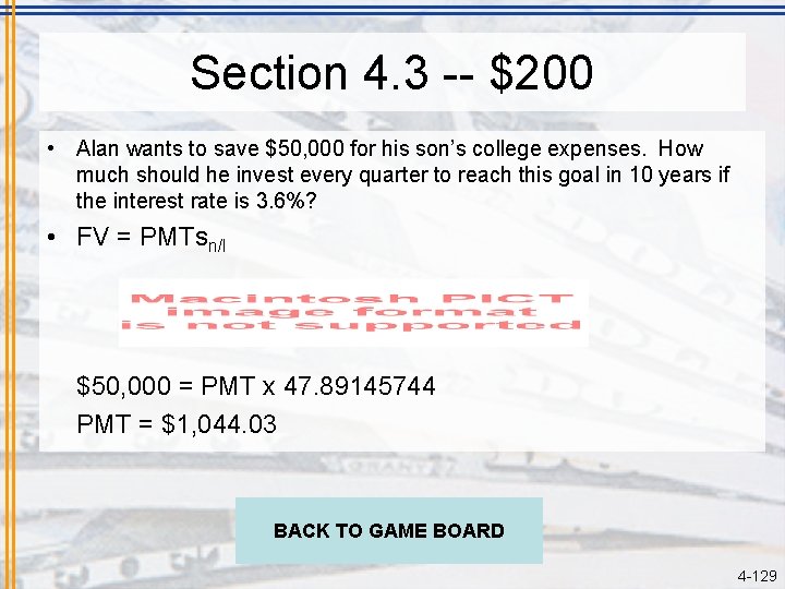 Section 4. 3 -- $200 • Alan wants to save $50, 000 for his