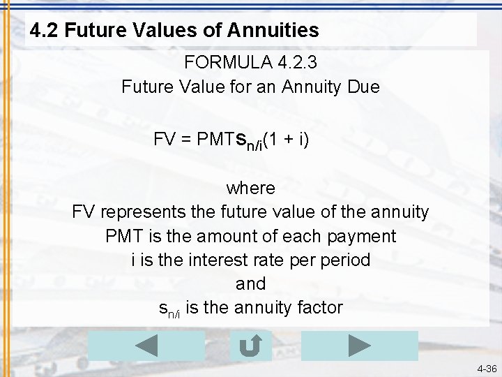 4. 2 Future Values of Annuities FORMULA 4. 2. 3 Future Value for an