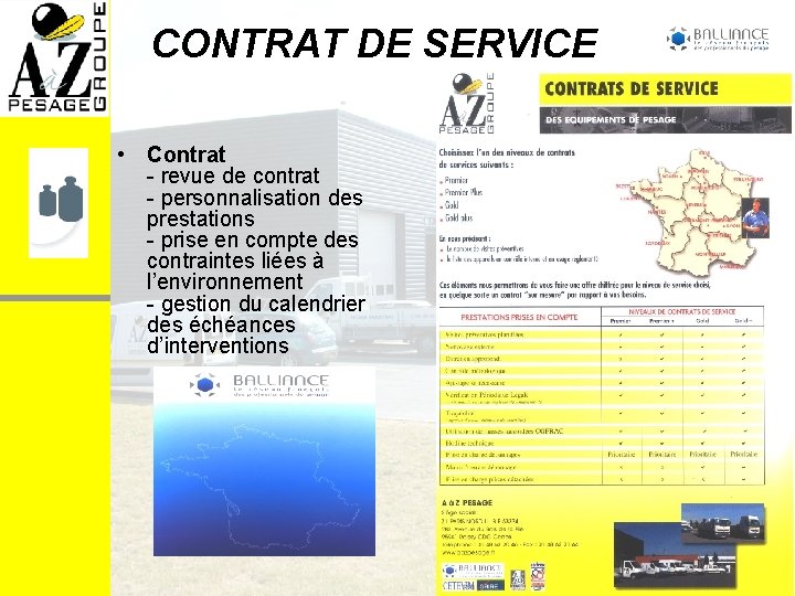 CONTRAT DE SERVICE • Contrat - revue de contrat - personnalisation des prestations -