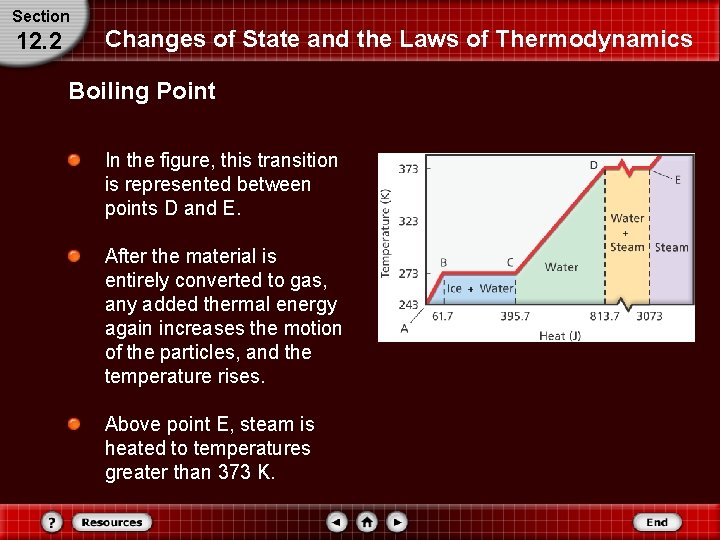 Section 12. 2 Changes of State and the Laws of Thermodynamics Boiling Point In