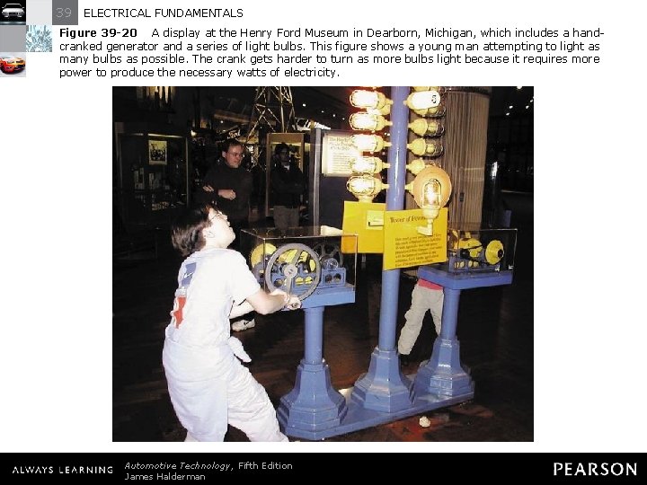 39 ELECTRICAL FUNDAMENTALS Figure 39 -20 A display at the Henry Ford Museum in