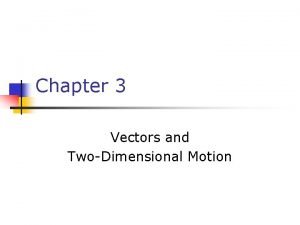 Non-projectile motion