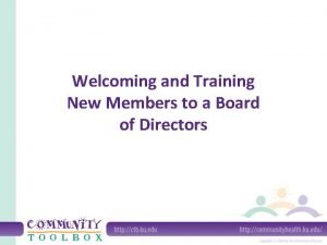 New member training