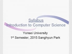 Yonsei computer science