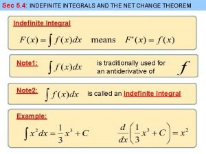 Indefinite integral