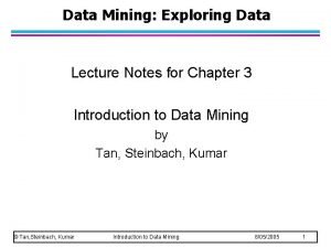 Data mining lecture notes