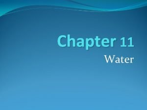 Chapter 11 section 1 water resources