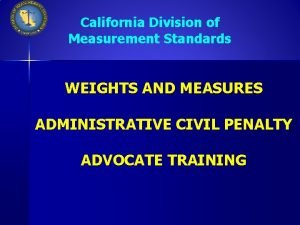 Department of measurement standards