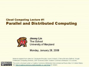 Cloud computing lecture