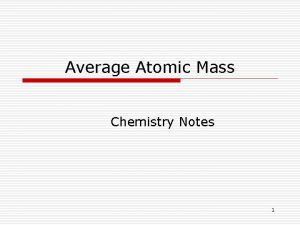 Is atomic mass and relative atomic mass the same