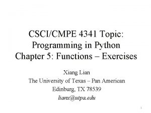 Python chapter 5