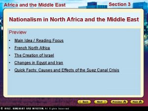 Nationalism in africa and the middle east