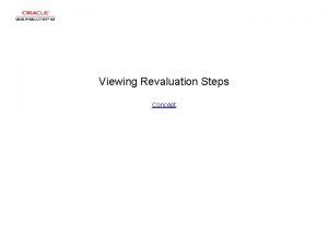 Steps in viewing