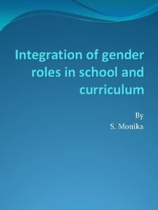 Gender issue in school