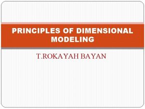 Facts and dimensions example