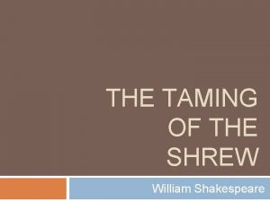 Setting of taming of the shrew