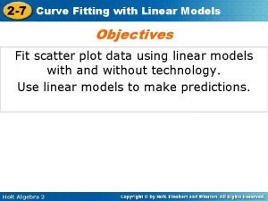 Curve fitting with linear models