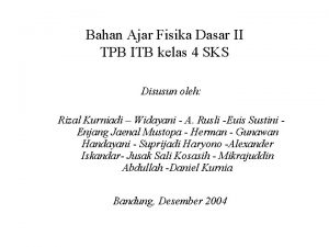 Fisika dasar 2 itb