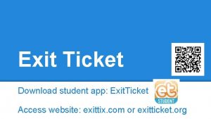 Exit ticket app