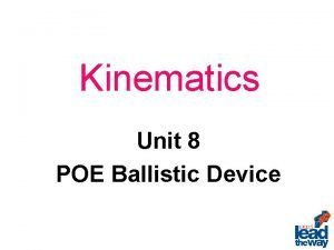 Ballistic device poe