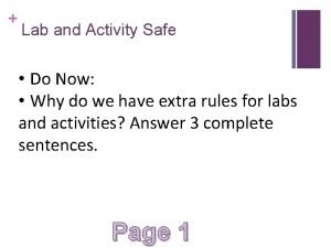 Lab safety exit ticket