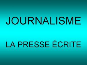 Le sommaire d'un journal