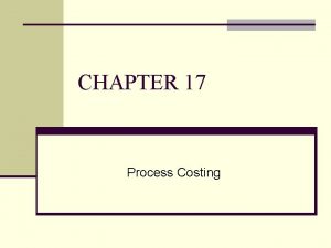 Job costing system vs process costing system