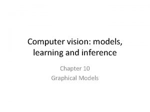 Computer vision models learning and inference pdf