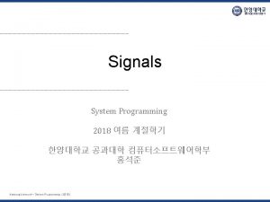 System programming