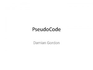 Pseudocode