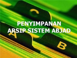 Cara mengindeks surat dalam sistem abjad