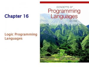 Chapter 16 programming language