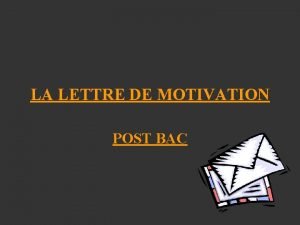 Motivation sommaire