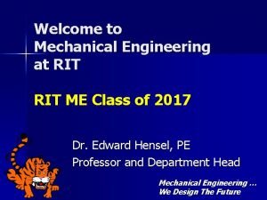 Rit mechanical engineering curriculum