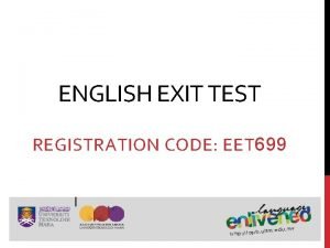 Eet699 speaking test