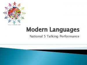 National 5 modern languages talking performance