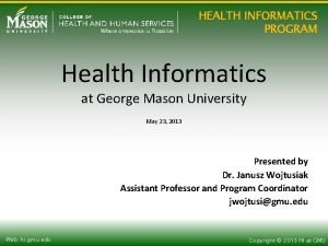 George mason health informatics