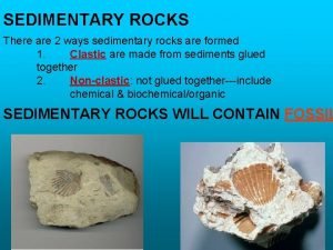 Sedimentary rocks