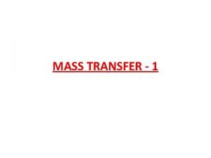 Mass transfer formula