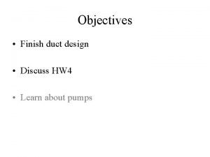 Duct design fundamentals