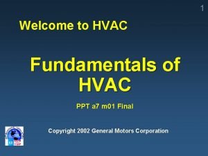 Hvac safety ppt