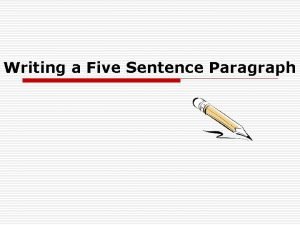 Three sentence paragraph example