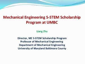 Mechanical engineering umbc