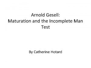 Arnold gesell theory