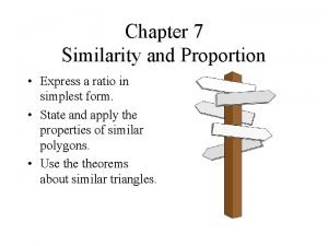 Ratio and proportion for use after section 7-2