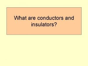 Insulators example