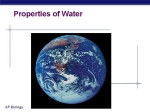 Properties of water ap biology