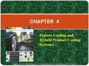 Hybrid costing example