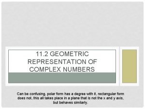 Geometric representation of complex numbers